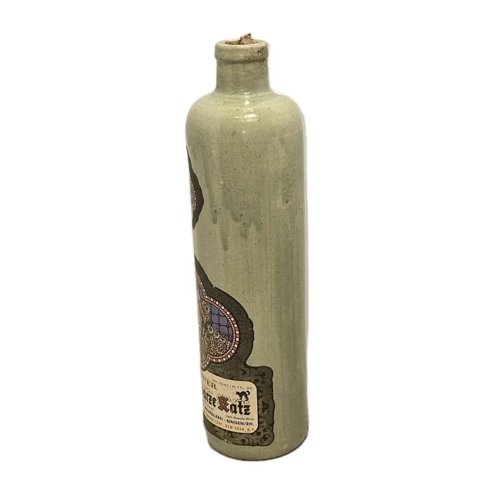 Beam‎ Meister Delft Schwarz Katz Stoneware Bottle 1960s 70s Vintage EUC 🍶